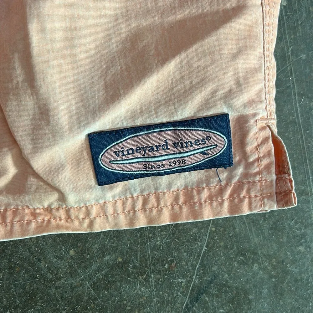 VINEYARD VINES SWIM TRUNK BOYS MEDIUM 8 10 ORANGE
